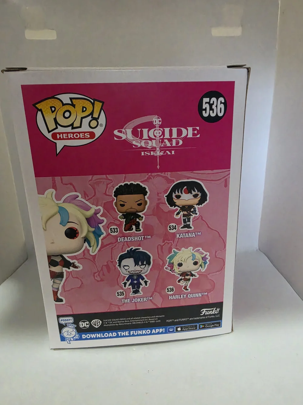 Funko Pop! Heroes Suicide Squad Harley Quinn, Katana & The Joker Set
